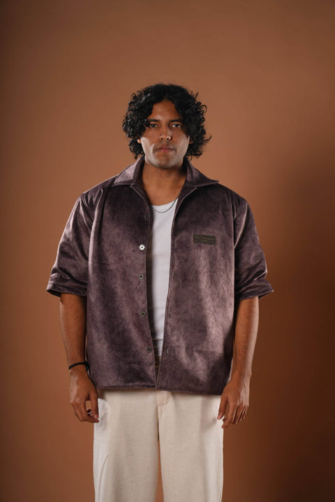 Suede Bowling Shirt - resaclothing