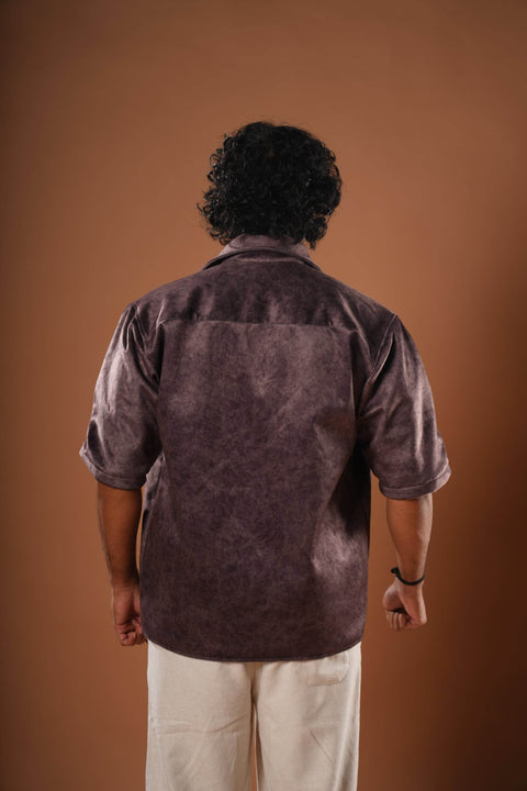Suede Bowling Shirt - resaclothing