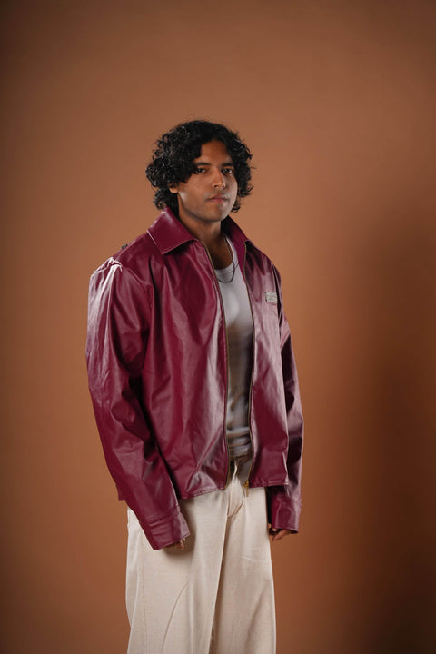 Leather Buttoned Jacket - resaclothing