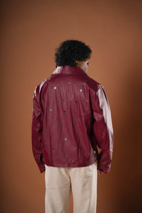 Leather Buttoned Jacket - resaclothing