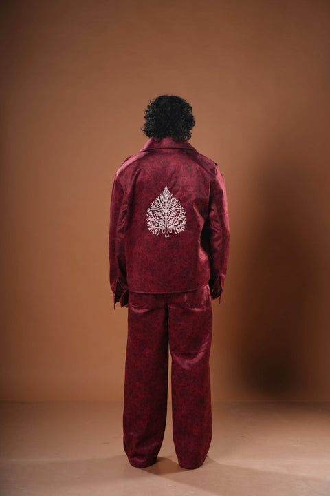 Maroon Suede Set - resaclothing