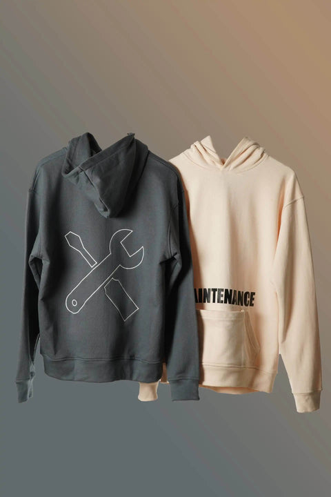 Maintenance Hoodie Cream - resaclothing