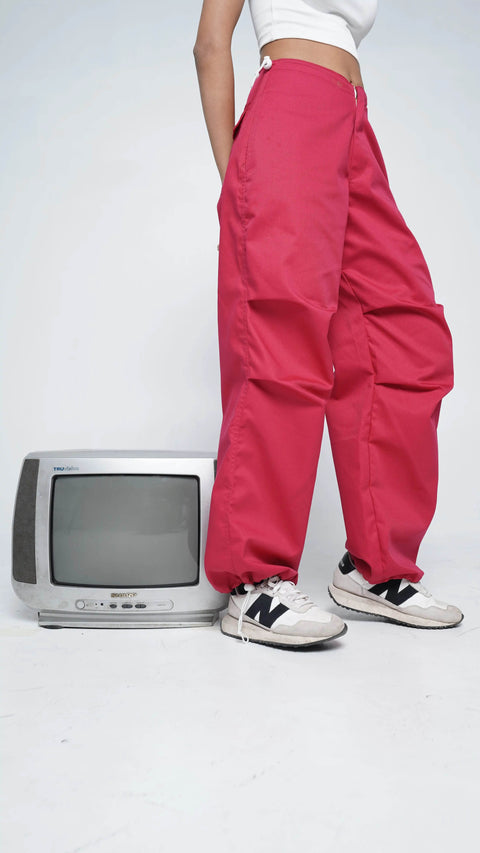 Pink Parachute Pants - resaclothing