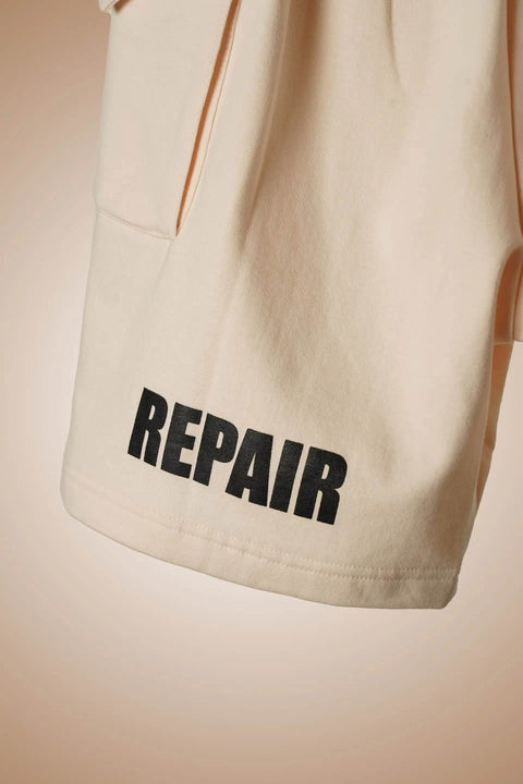 Repair Shorts Cream - resaclothing