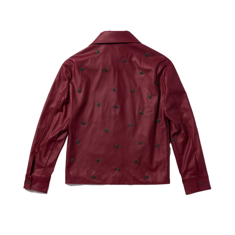 Leather Buttoned Jacket