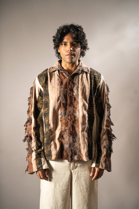 Brown Chaar Palla Shirt