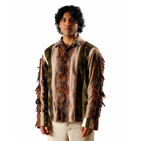Brown Chaar Palla Shirt