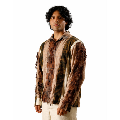 Brown Chaar Palla Shirt