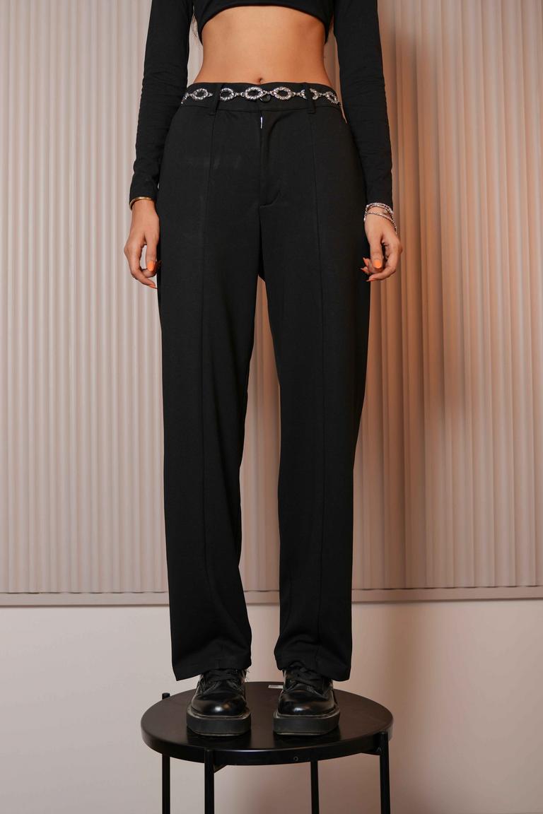 Black Pleated Pants