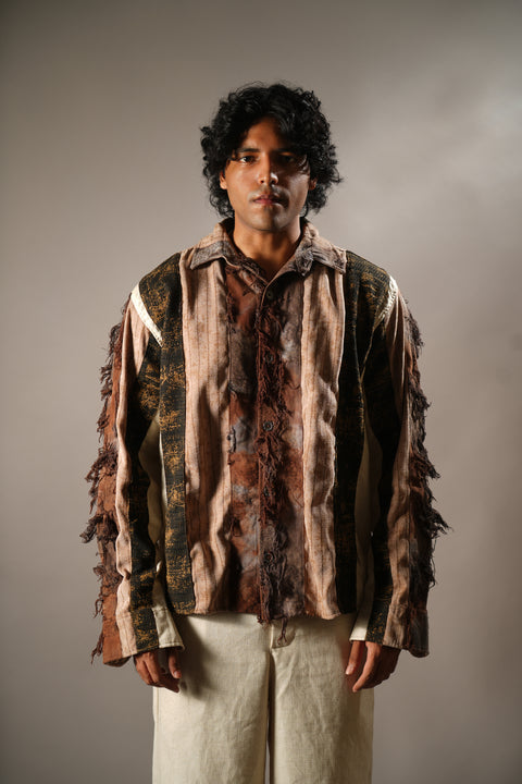 Brown Chaar Palla Shirt