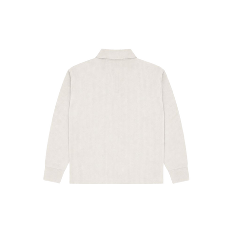 Beige Full Sleeves Quarter Zip