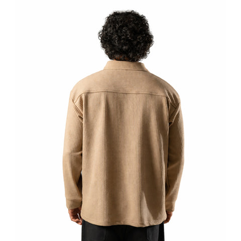 Brown Full Sleeves Quarter Zip