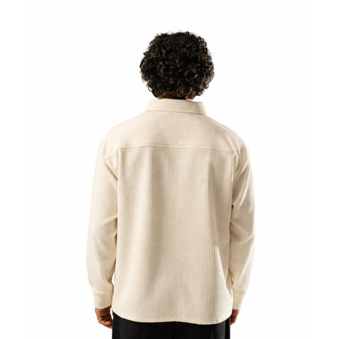 Cream Full Sleeves Quarter Zip