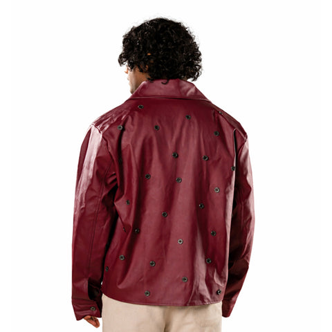 Leather Buttoned Jacket
