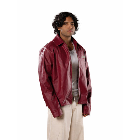 Leather Buttoned Jacket