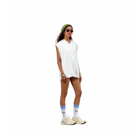TAS White Knit Vest