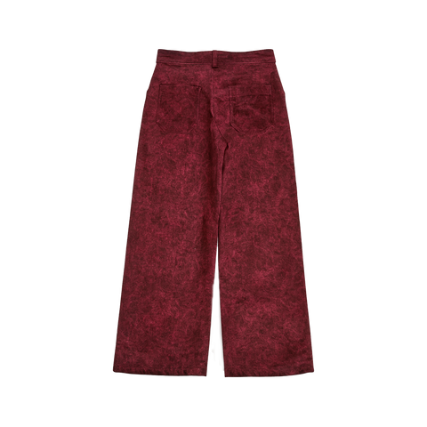 Maroon Suede Pants