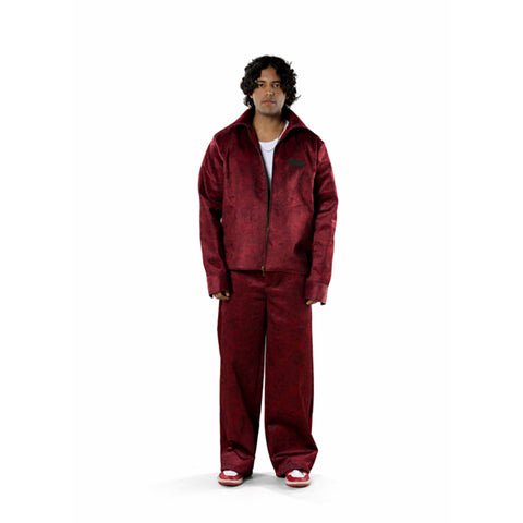 Maroon Suede Set