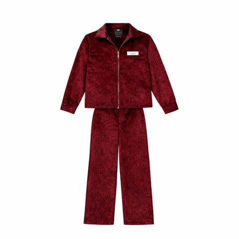 Maroon Suede Set