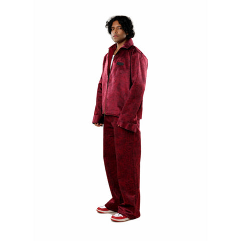 Maroon Suede Set