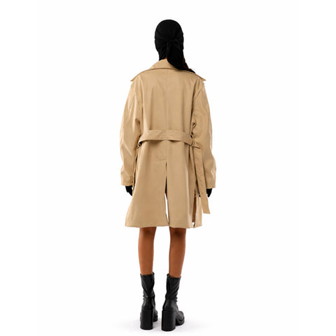 Revival Off White Leather Trench