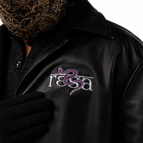 Revival Black Leather Trench