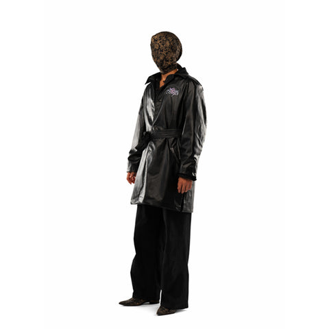 Revival Black Leather Trench