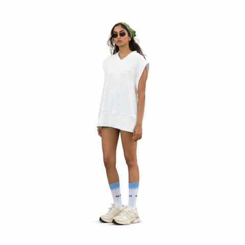 TAS White Knit Vest